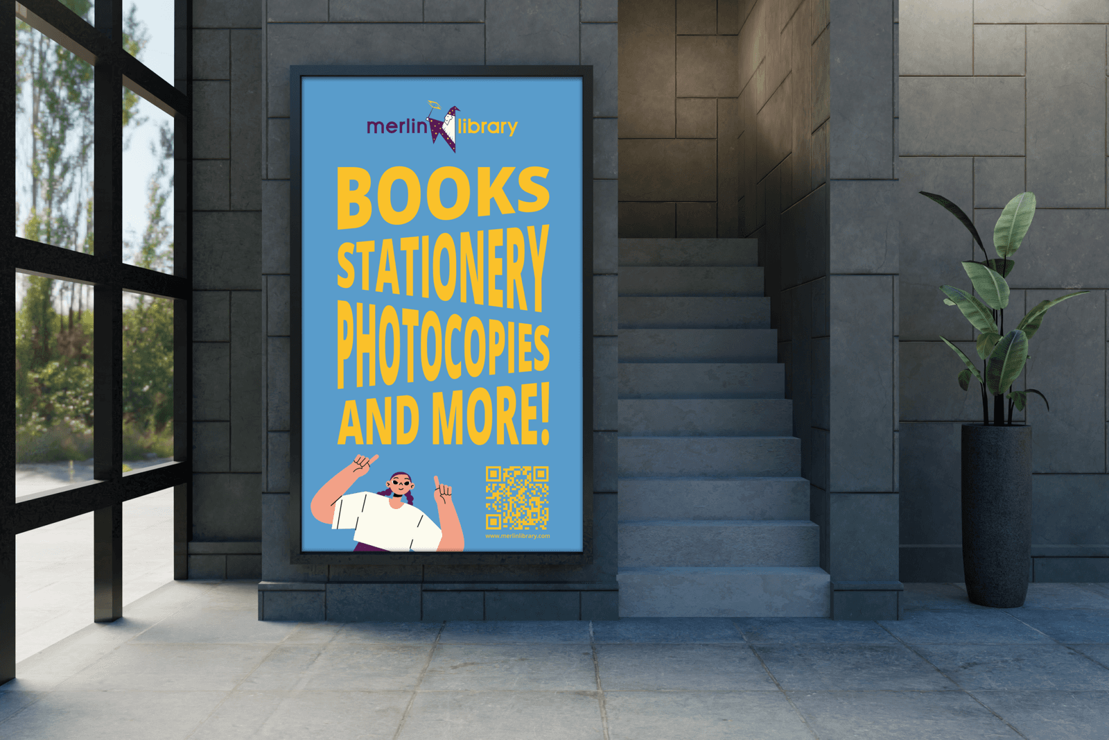 Merlin Library Retail Graphic Design, Illustration, Print, Social Media design detail 4 — MBB, Malta