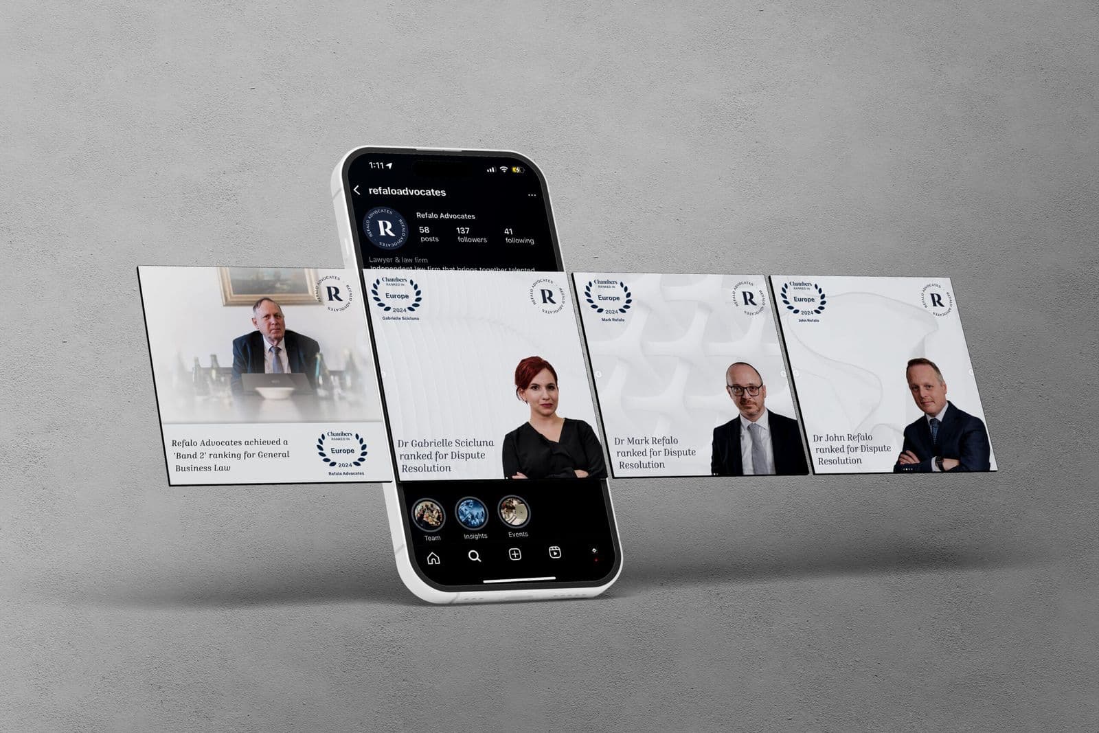 Refalo Advocates Legal Graphic Design, Print design detail 3 — MBB, Malta
