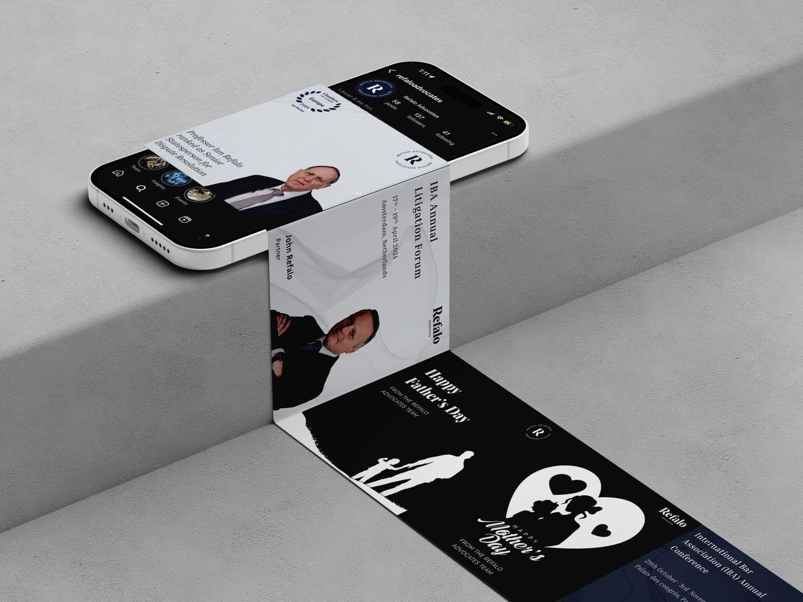 Refalo Advocates Legal Graphic Design, Print design detail 1 — MBB, Malta