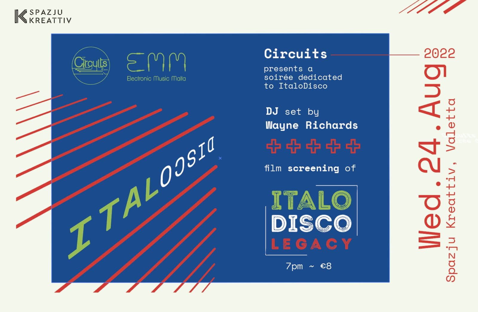 ITALO DISCO Film Graphic Design, Print design detail 2 — MBB, Malta