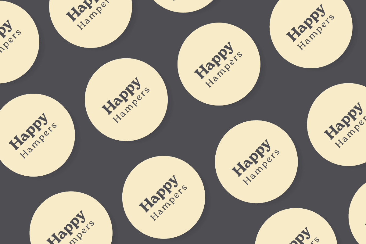 Happy Hampers Retail Branding, Editorial, Print design detail 6 — MBB, Malta
