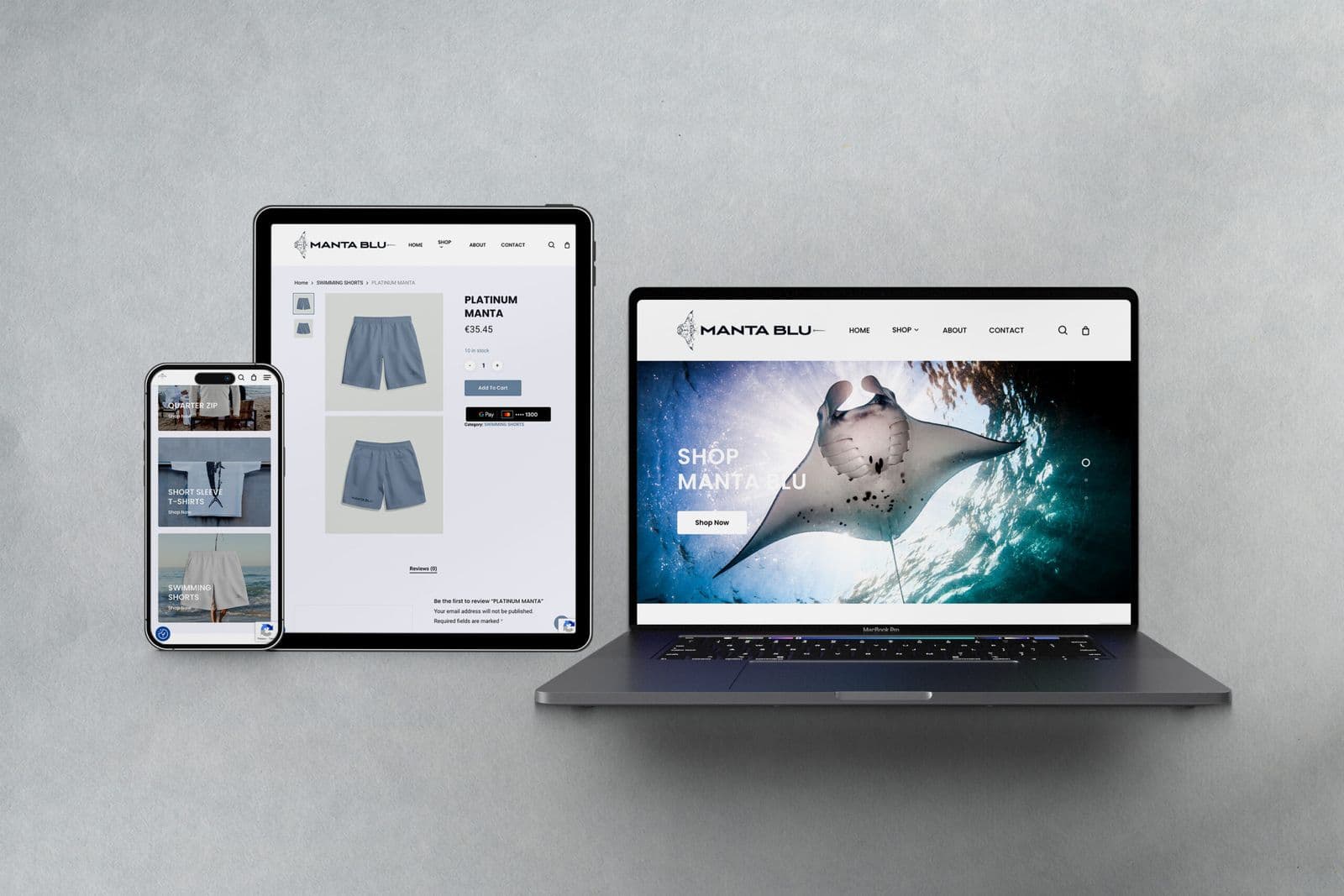 MANTA BLU E-Commerce Branding, Graphic Design, Print, Websites design detail 5 — MBB, Malta