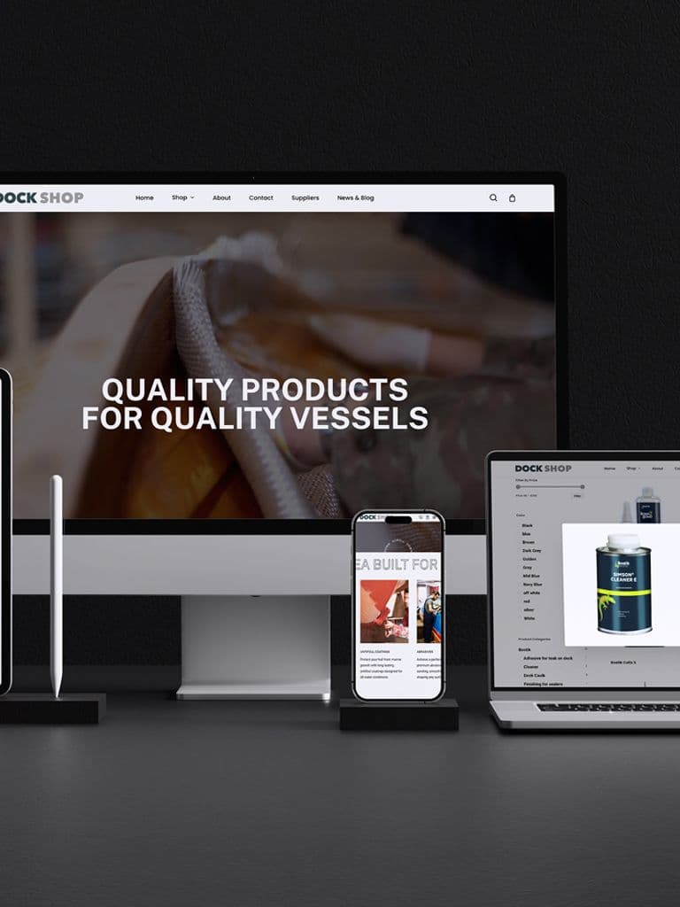Dock Shop Marine Supplies Websites design detail 1 — MBB, Malta