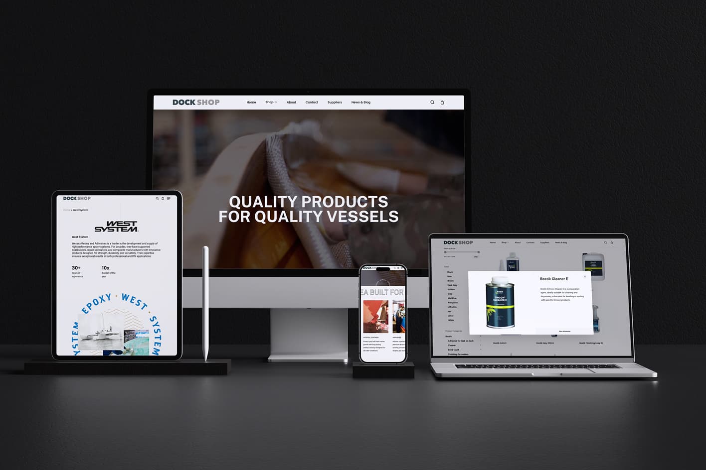Dock Shop Marine Supplies Websites design detail 1 — MBB, Malta